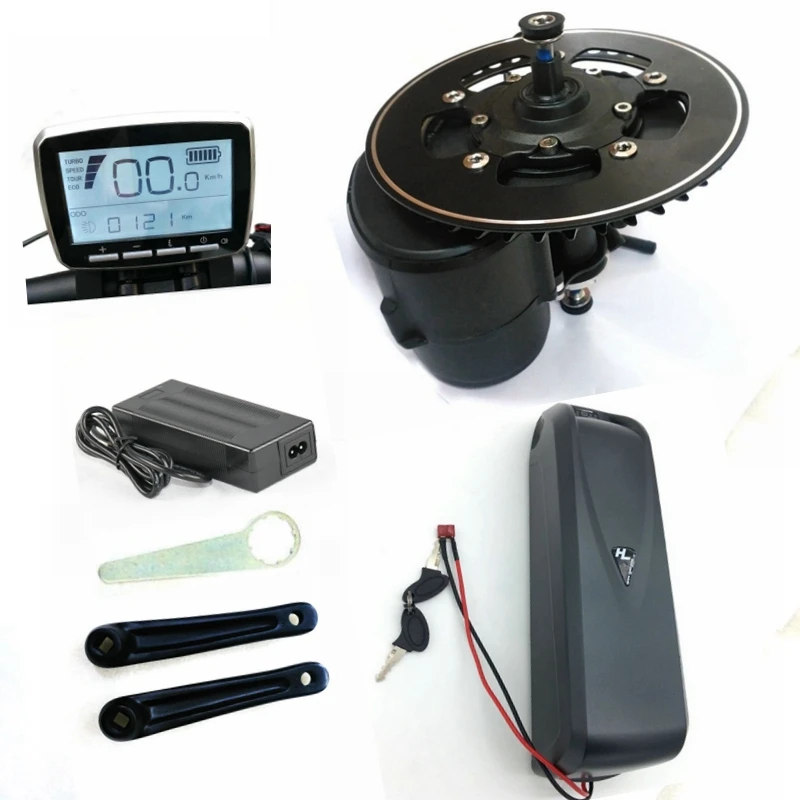 52V 750w Tongsheng TSDZ2, фара для электровелосипеда в комплект Mid Motor, крутящий момент, Сенсор, фара для электровелосипеда в комплект двигатель с дроссельной заслонки и среза стоп-сигнал - Цвет: 52v motor 9a battery