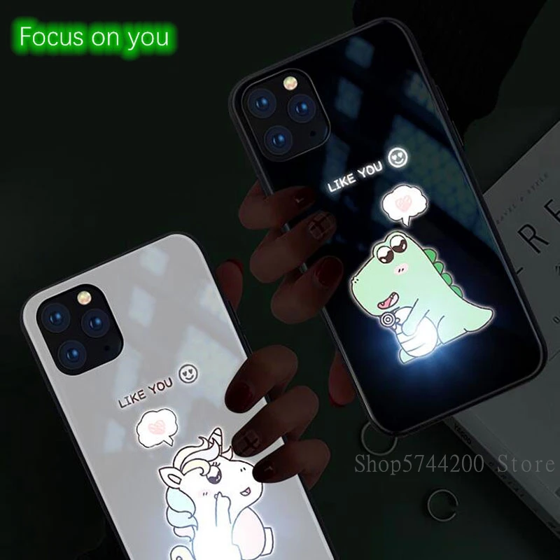Чехол-накладка для iPhone 11 Pro 8 7 6 6S X XR Xs Max с изображением светлого цвета меняющего