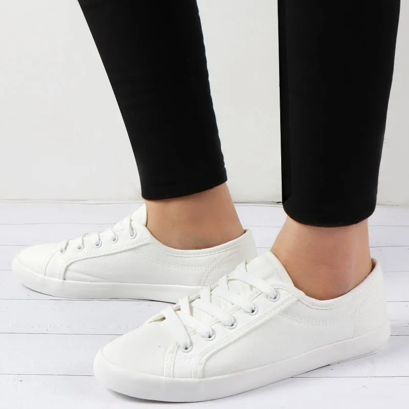 

Vulcanize Summer Sneakers Women Trainers White Sneakers Leather&Canvas Shoes Tenis Feminino Classic Casual Cotton Zapatos Mujer