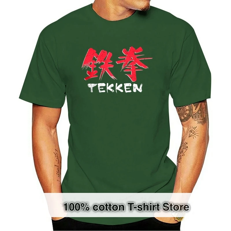 

Tekken-Camiseta Logotipo clásico para hombre camisa 100% de algodón negra