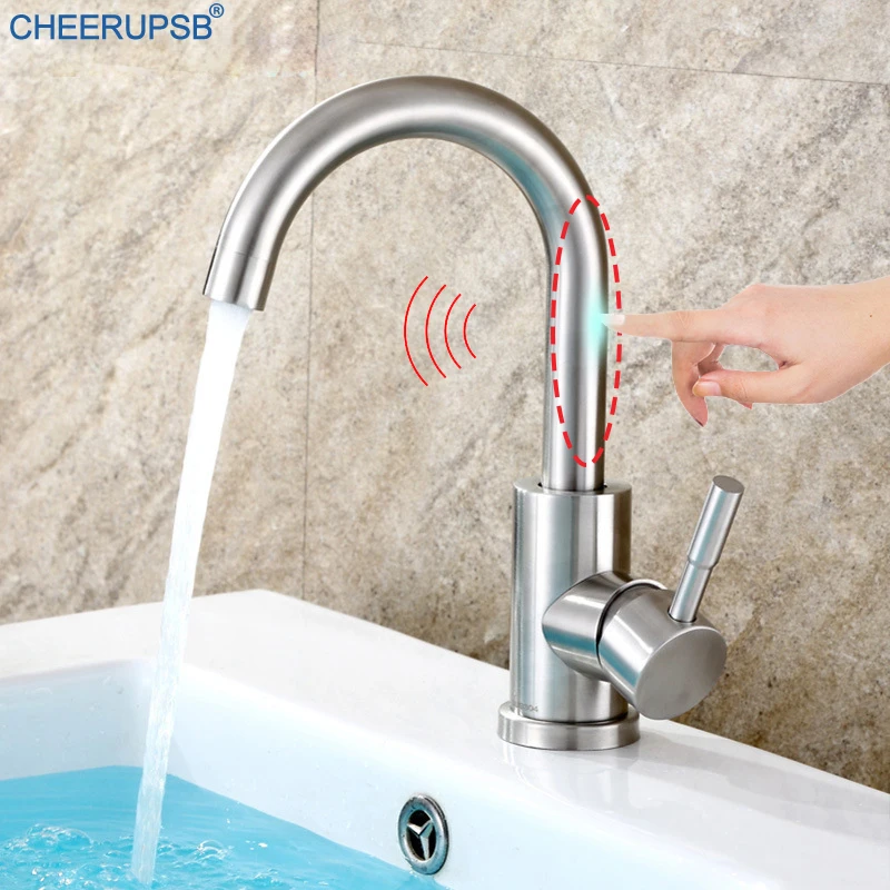 Умывальник умный сенсорный кран для ванной комнаты настенное крепление из