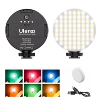 ulanzi vl69 led video light rgb color filters bi color selfie light camera light with soft case for youtube or tiktok vlog light