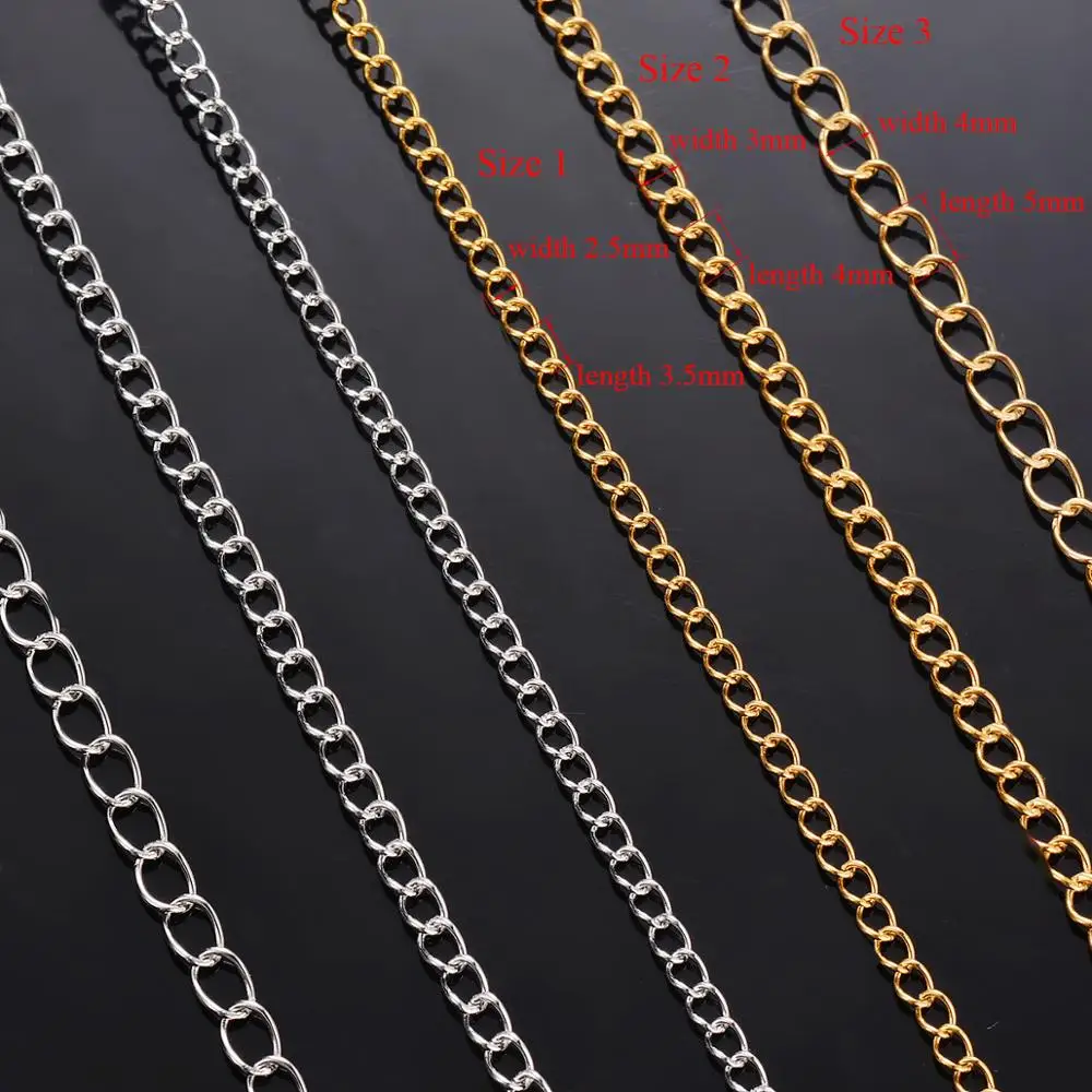 Удлинительная цепь из нержавеющей стали для изготовления ювелирных изделий