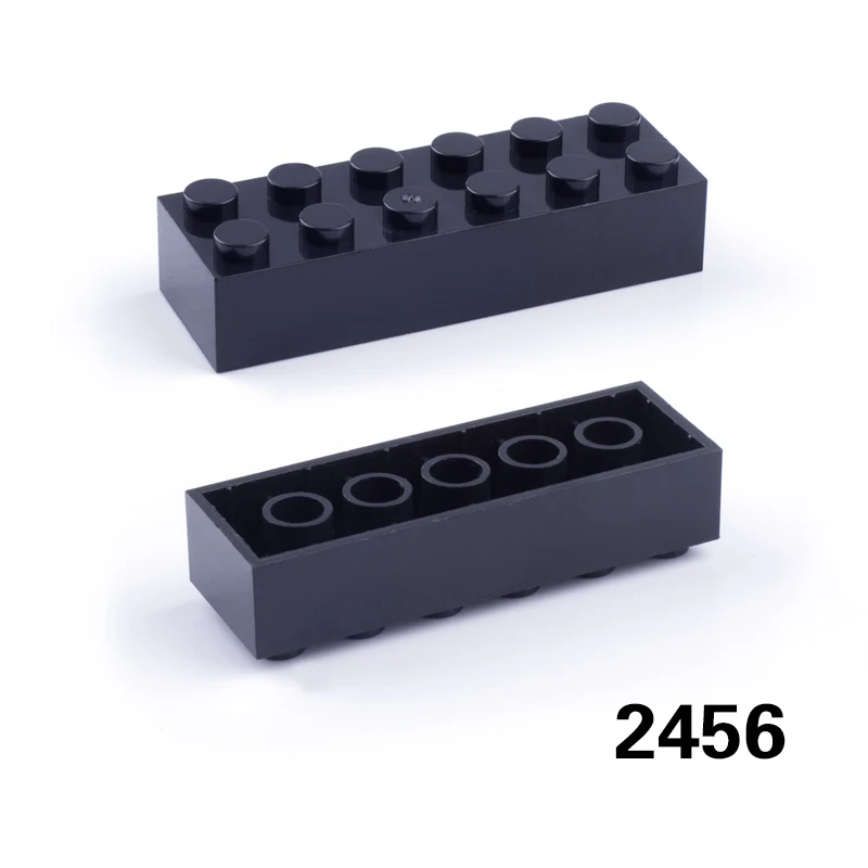 

100PCS Building Blocks Minifigs Parts 44237 2456 2x6 high-tech Changeover Catch Brick for DIY Educational Creative Children Toys