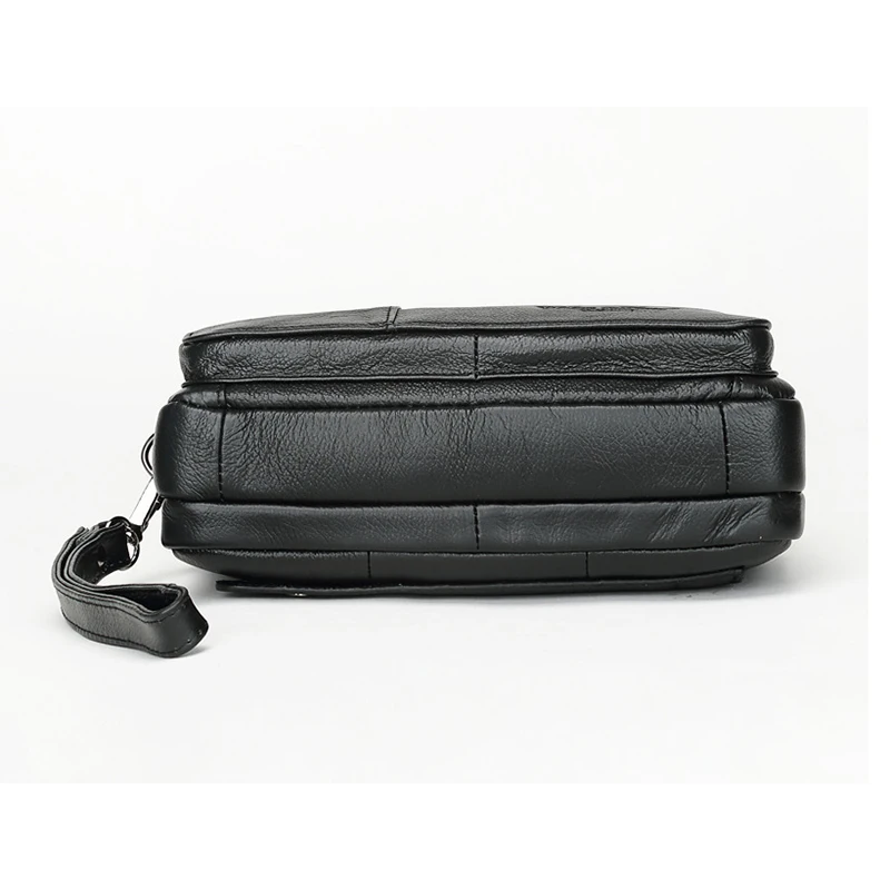 Известный Дизайн повседневная мужская сумка-клатч с двойной молнией из воловьей