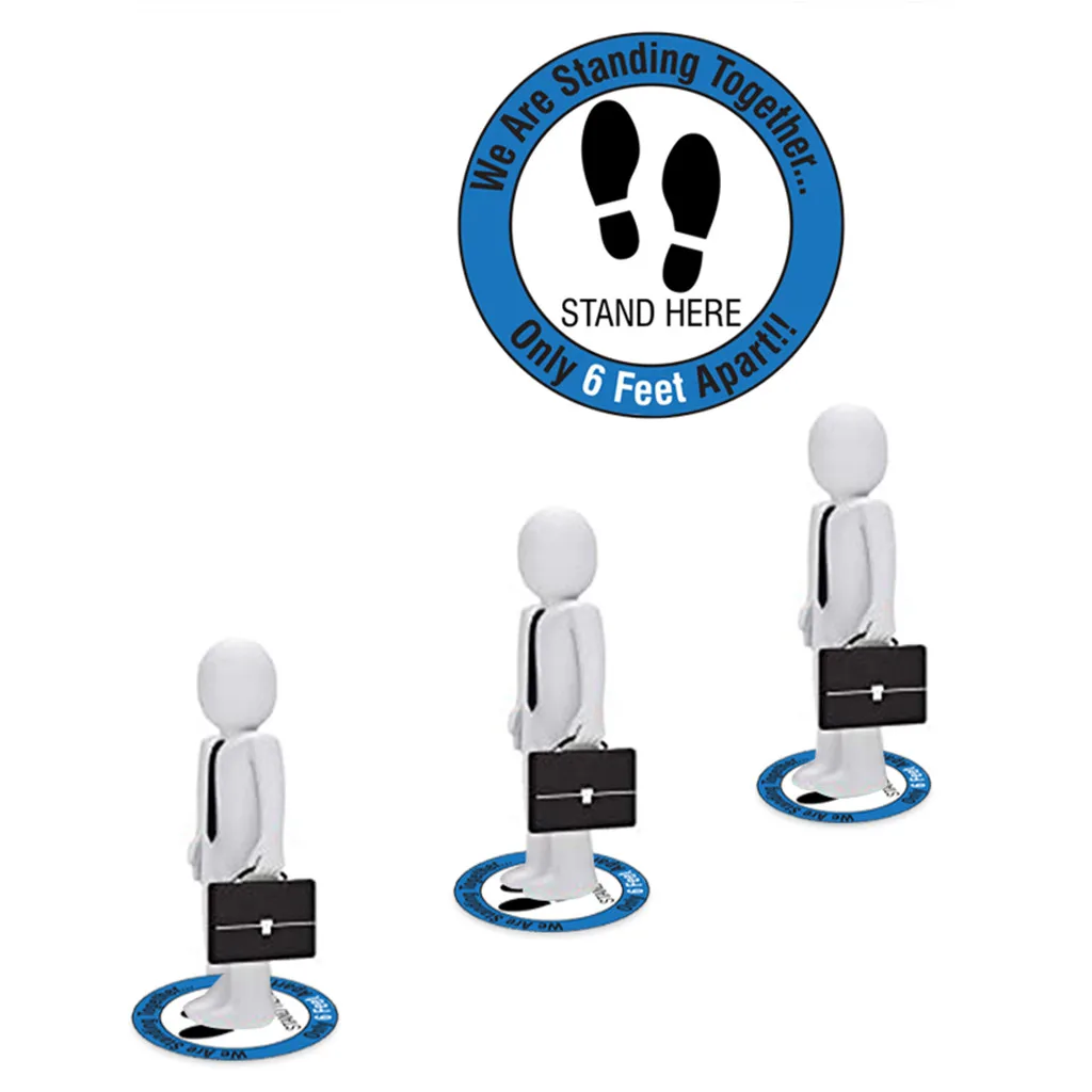 Общественного напольные знаки Стикеры s Водонепроницаемый стенд здесь наклейка