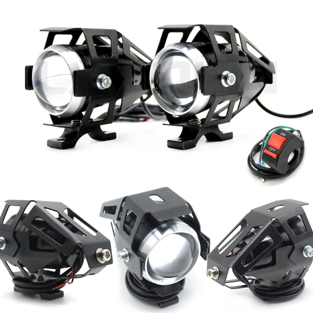 Motorcycle LED Headlight Motorbike Driving Spotlight Fog Spot Head Light Lamp For 125 200 390 RC |