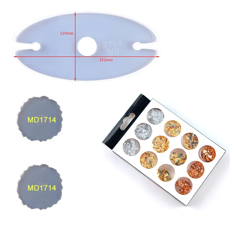 4 шт. винный шкаф пресс форм Coaster золото формы Фольга ювелирных изделий Ремесла