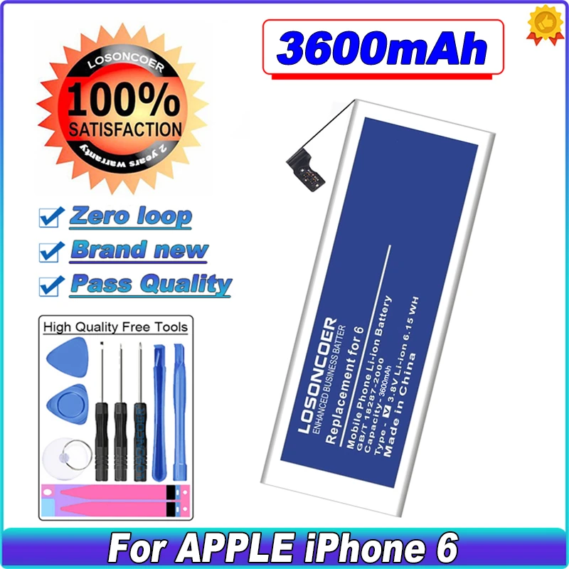 Топ Высокой Емкости для Оригинальной Батареи Apple iPhone 6 Plus 6S / 6S / 7/ 7 Зарядное Устройство Батарея+Подарок Телефонная Подставка+Инструменты для Ремонта