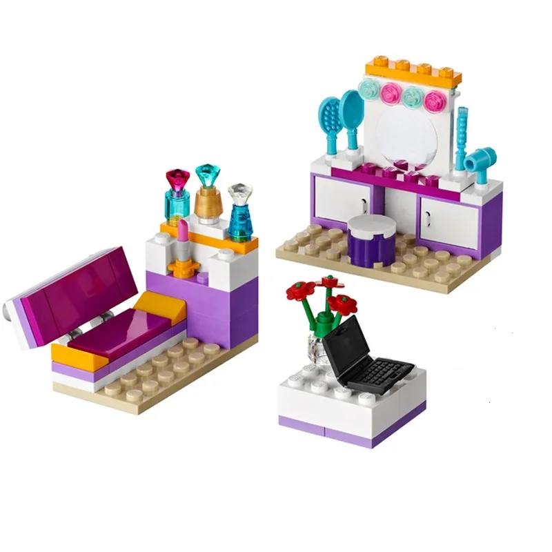 Bela 10153 комплектов 76 шт. конструктор в спальню Андреа игрушка подходит к Lepinblocks 41009