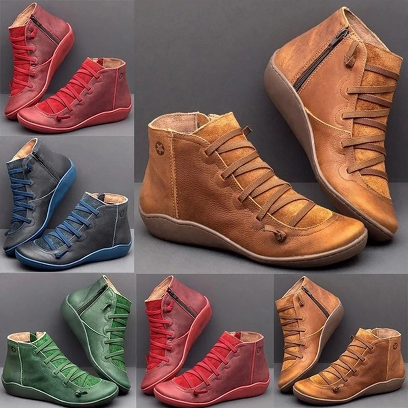

Women Crossfit Shoes Training Autumn Winter Cross Strappy Fitness Shoes Punk Boots Flat Lady Women Sports Shoes PU Ankle Boots