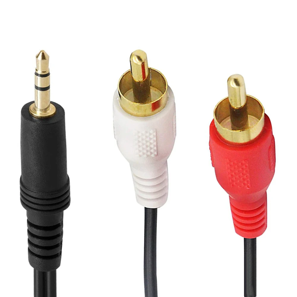 ERE 3 5 мм мини-стерео на два RCA аудио Y-разветвителя адаптера (3 до 2x M) | Электроника