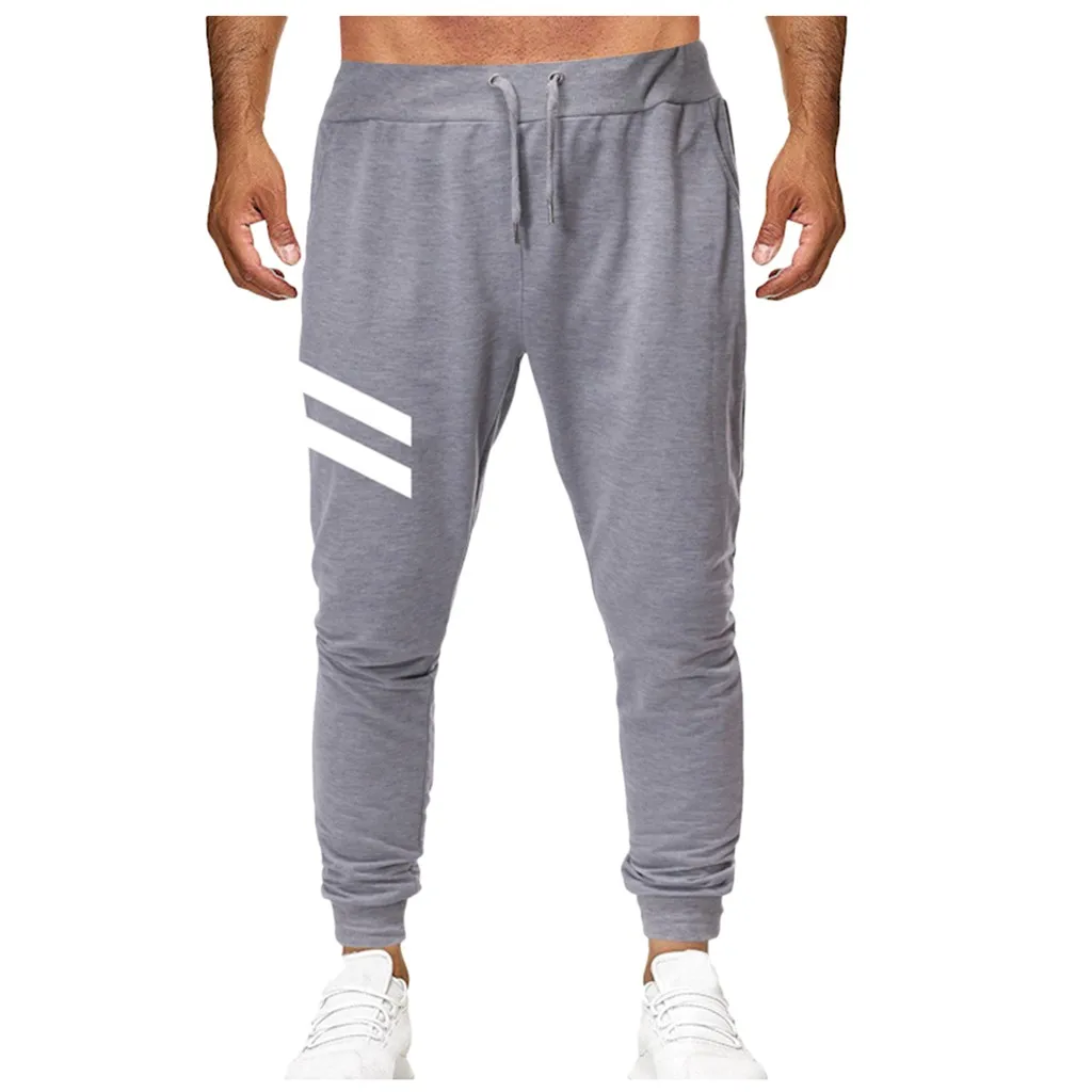 Мужские спортивные штаны Feitong повседневные черные с принтом для бега и занятий