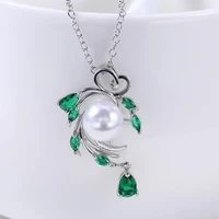 beautiful necklace pendant women white pearl wedding jewlery party anniversary gift