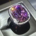 кольцо женское бижутерия обручальные кольца Элегантное женское кольцо, очаровательное ювелирное изделие, модные аксессуары для вечеринки, подарок на свадьбу, юбилей, кольцо с драгоценным камнем, Круглый юбилей для пары