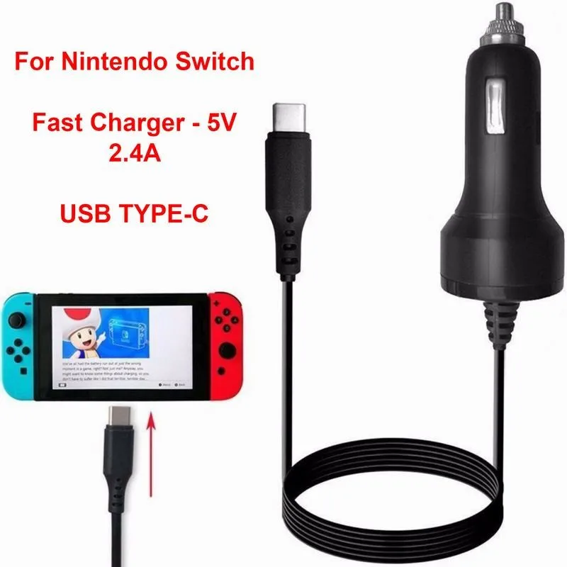 1pcs Games Chargers USB Type-C For Switch Car Power Adapter Fast Charging Accessorie | Электроника