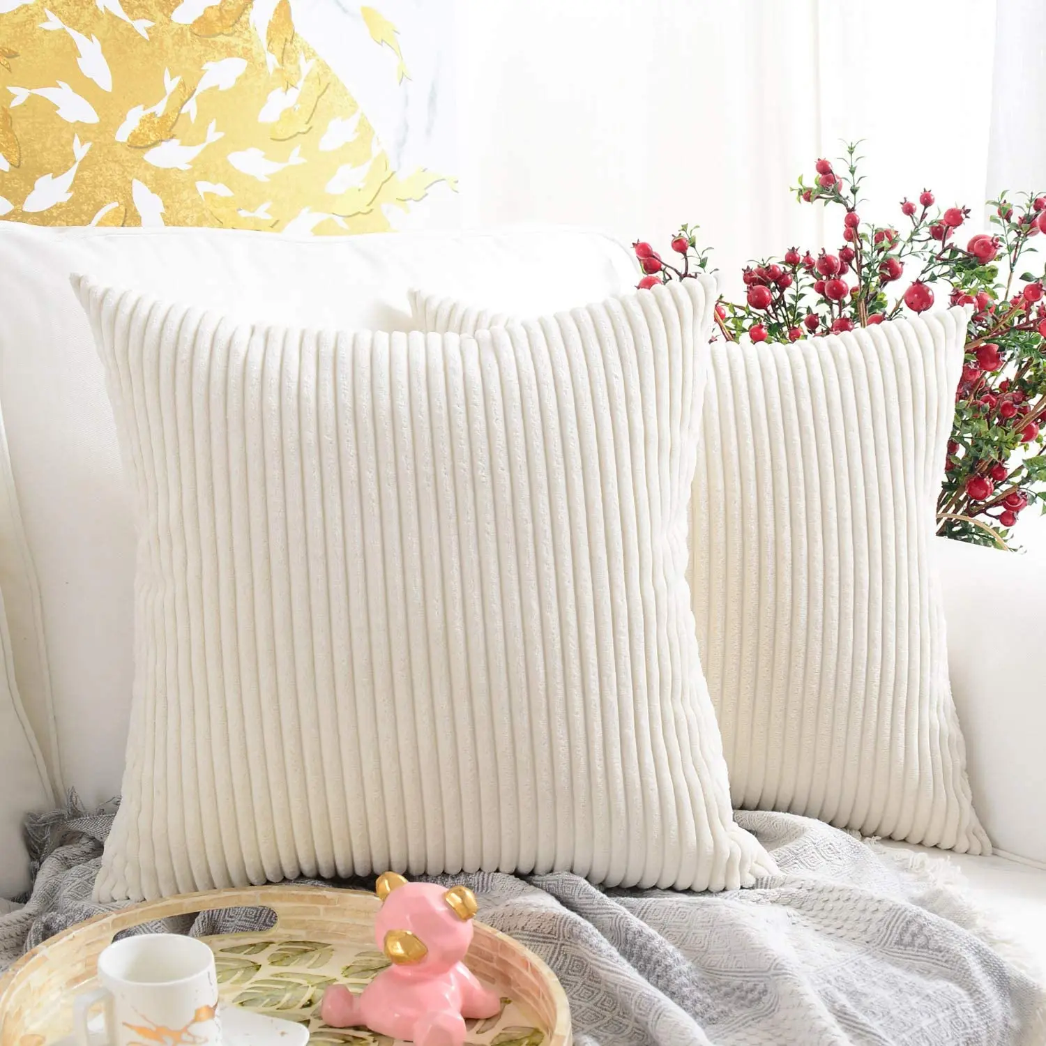 

CANIRICA Cushion Cover Velvet Decorative Pillows 45x45cm Pillow Cover Home Decoration Funda Cojin For Living Room Nordic Decor