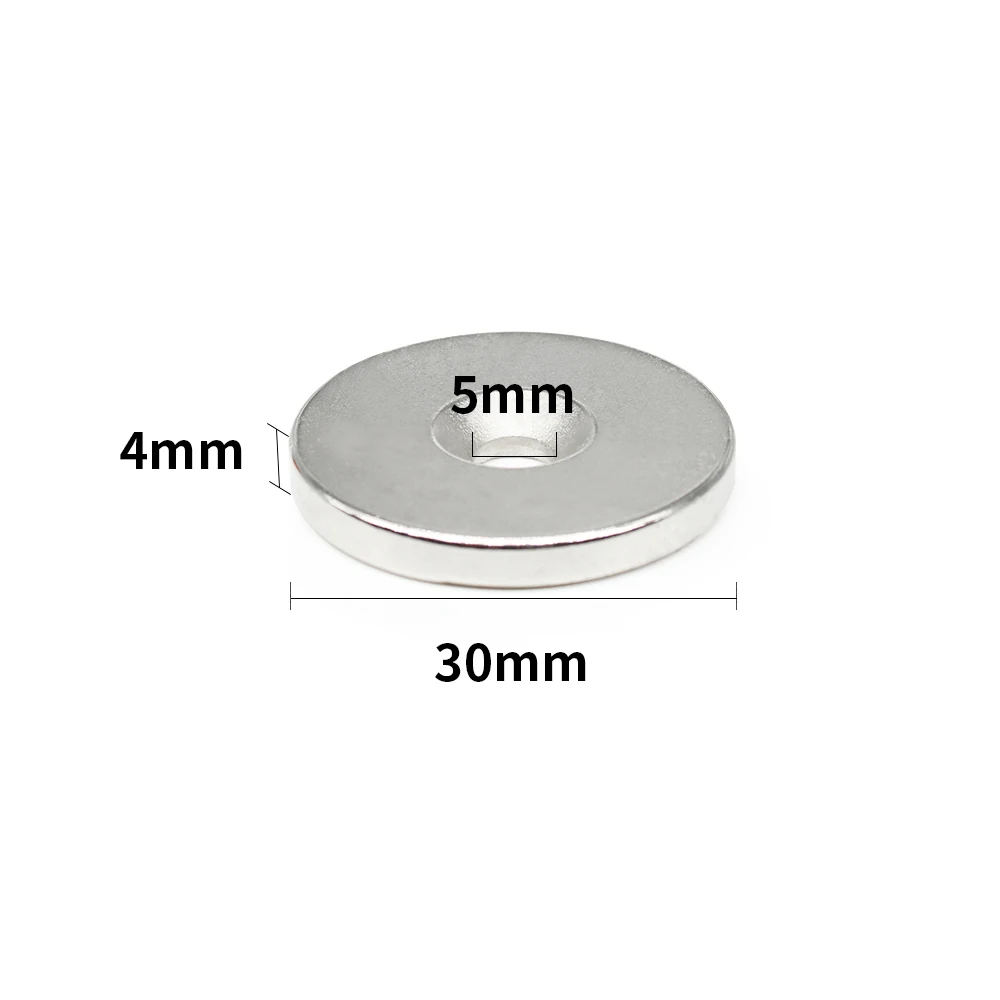

1/2/5/10/15/20PCS 30x4-5 Round Rare Earth Neodymium Magnet 30*4 mm Hole 5mm 30x4 Disc Countersunk Strong Magnet 30x4-5mm 30*4-5