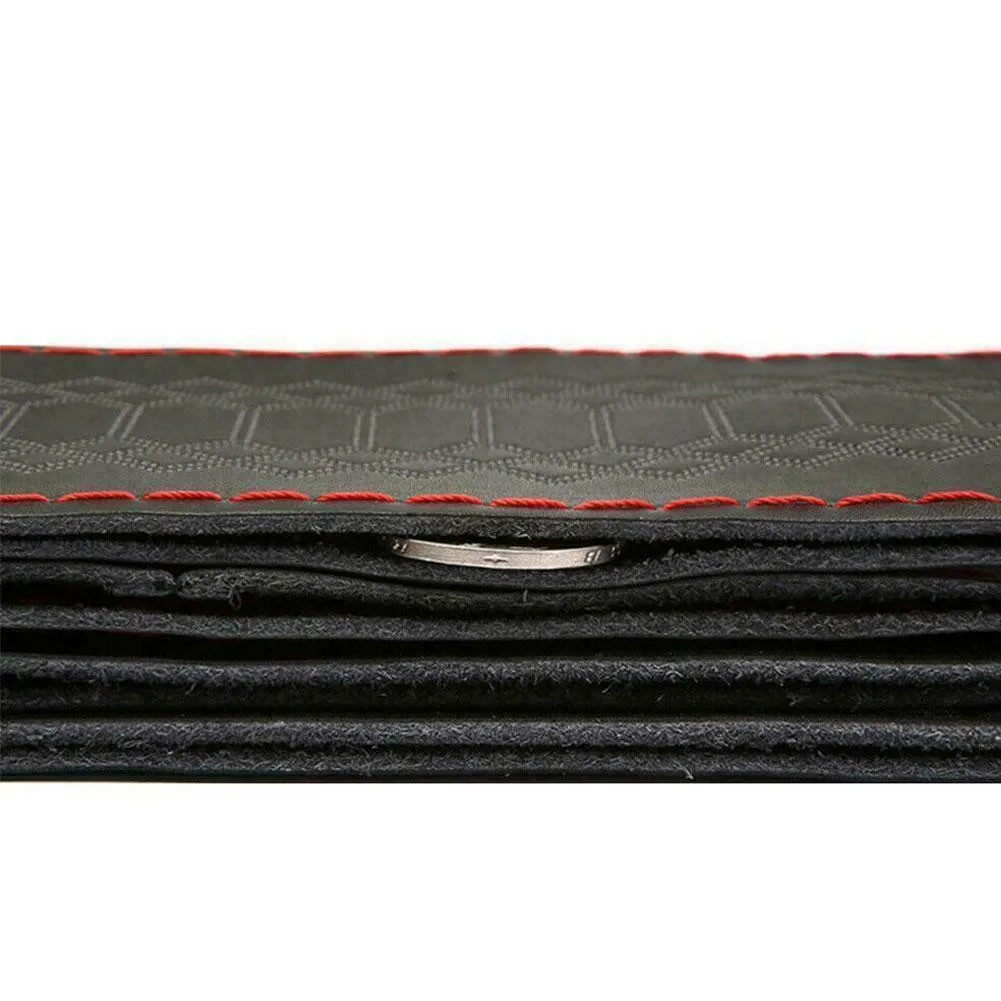

Universal Black Steering Wheel Cover Leather+Red Thread DIY Car Cover Wheel Steering Thread And Needle Tool Set