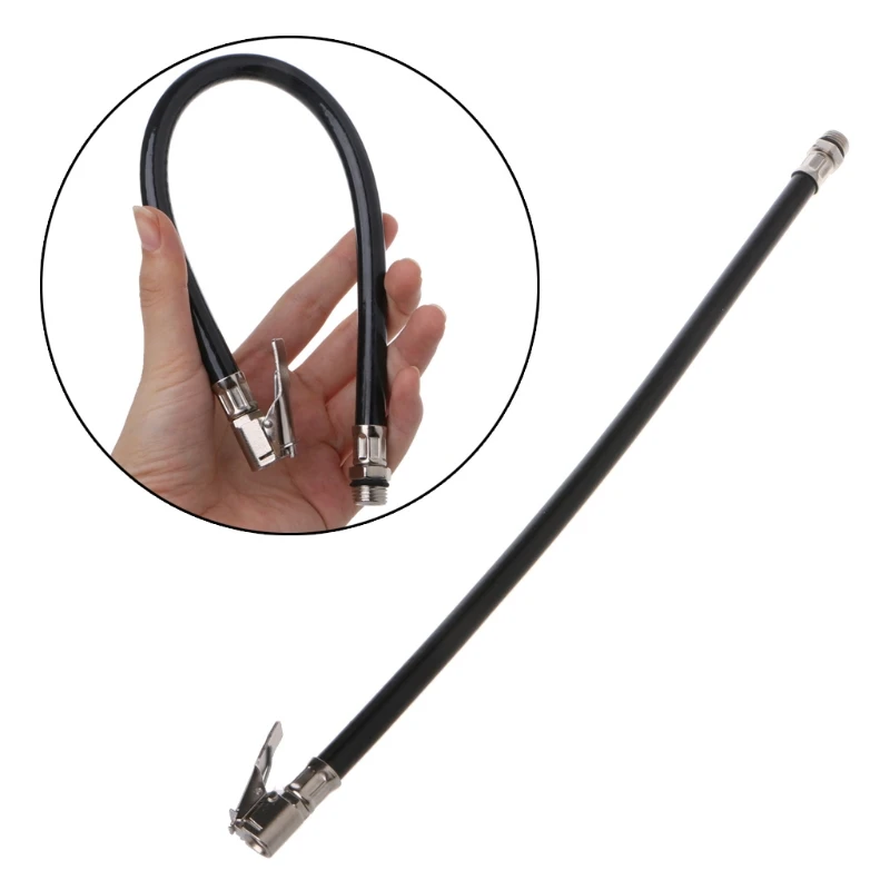 

P82B Motorcycle Bicycle Car Flexible Clip On Air Tyre Tire Chuck Inflator Hose Tool