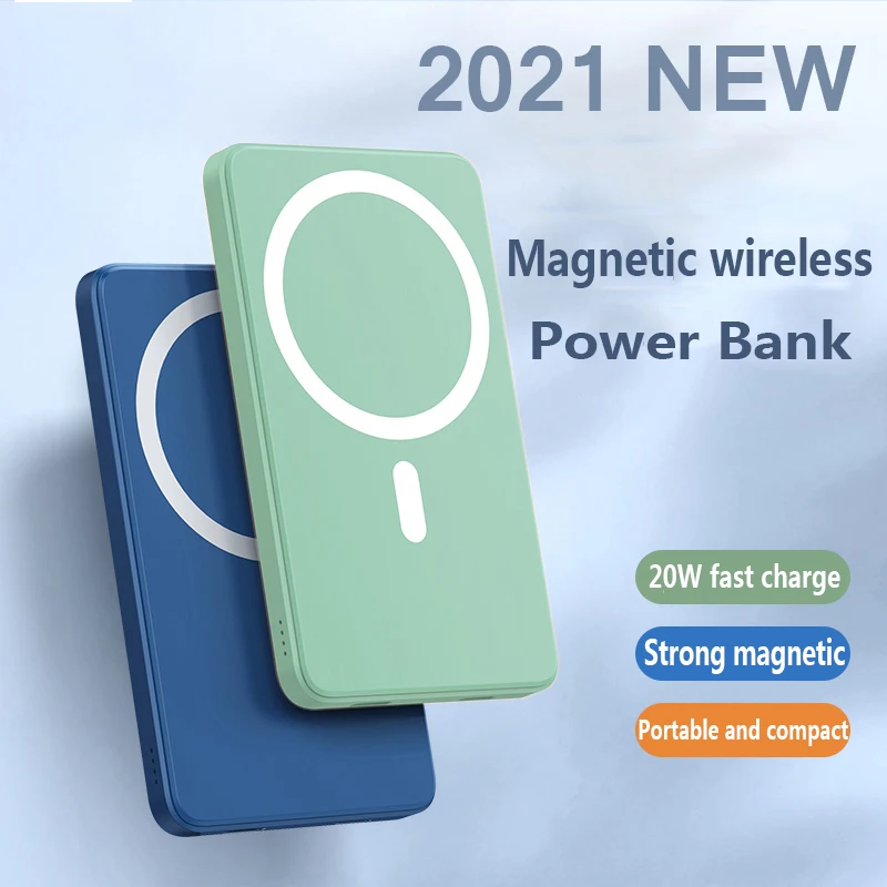 

Внешний аккумулятор 15 Вт, портативное магнитное беспроводное мини-зарядное устройство, быстрая зарядка для iphone 13 Pro Max, 2022 мАч, 10000