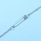 Минималистичное ожерелье с булавкой, 1 шт., маленькая булавка, цепочка-кулон для женщин, шикарное ожерелье до ключиц в стиле панк, ювелирные изделия, подарок