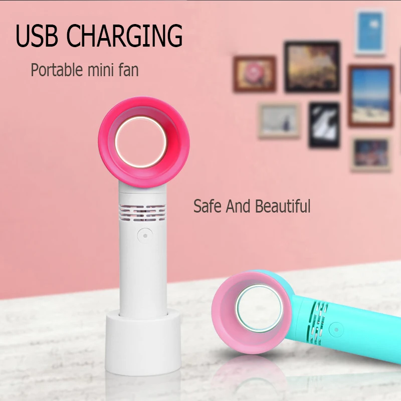 Мини вентилятор 1 шт. безлопастной Портативный зарядка через USB портативный