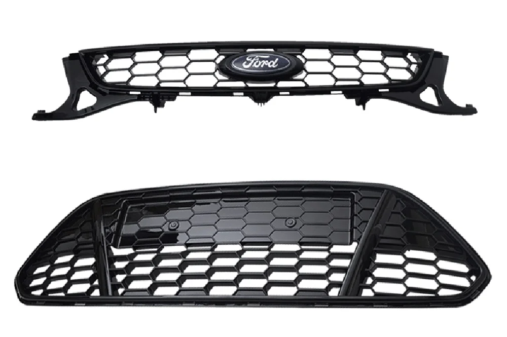 

Car Styling Racing Center Grille With Badge Mesh For Ford Mondeo MK4 2011 2012 2013 ABS Plastic Black Front Bumper