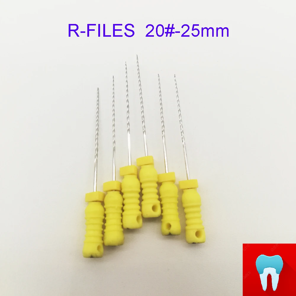 6 шт. 20 #25 мм стоматологические R файлы корневой канал материалы Стоматологические