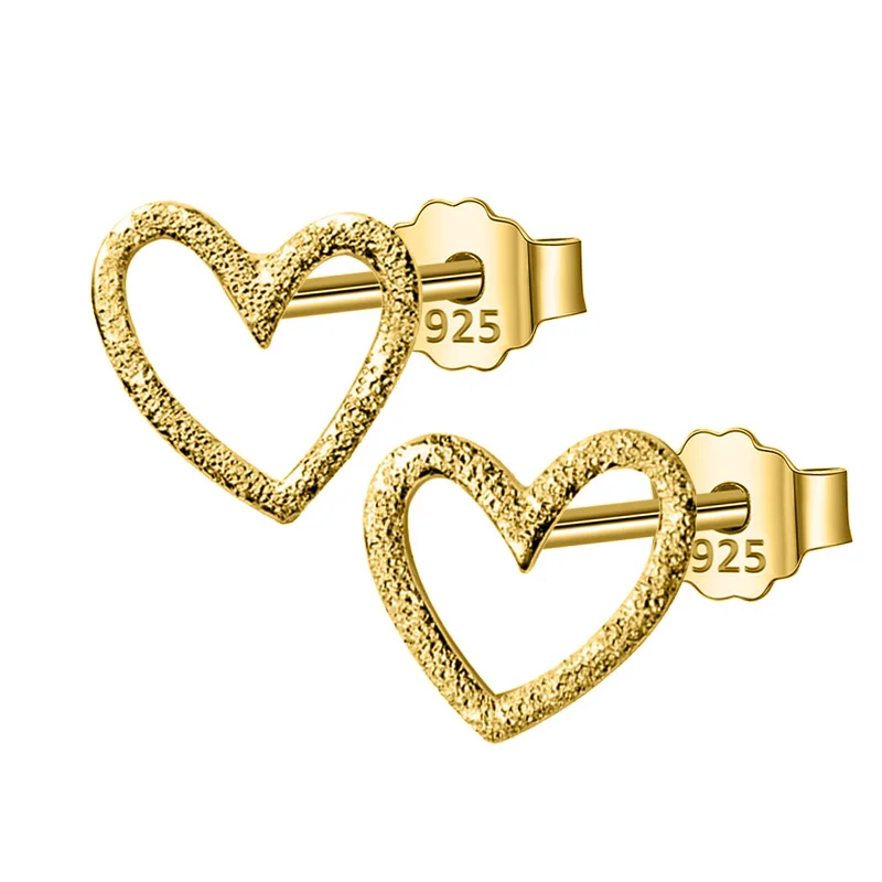 DS196 Gold Trusta 925 пробы серебряные ювелирные изделия женские модные милые миниатюрные маленькие серьги-гвоздики любовь подарок для девочек Дети Леди DS196 - Окраска металла: DS196 Gold