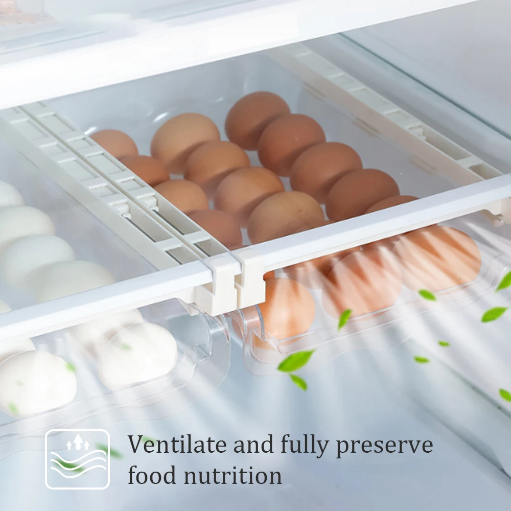 Регулируемый Кухонный Органайзер для яиц шкаф хранения полка холодильника с