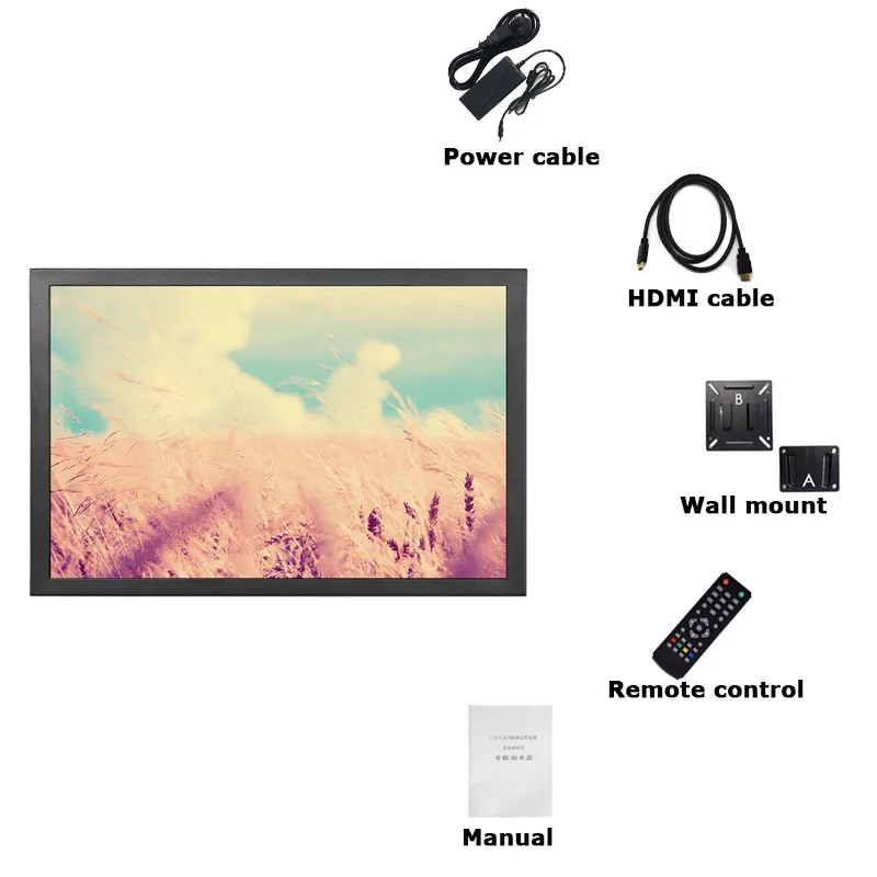 15 6 дюймовый 1366x768 16:9 1080P VGA HDMI BNC металлический чехол ЖК-монитор USB монитор