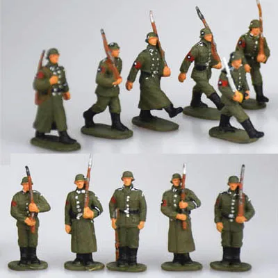 Супермаленькая окрашенная ПВХ фигурка модель игрушки worldworium 1:72 солдата Germman honor