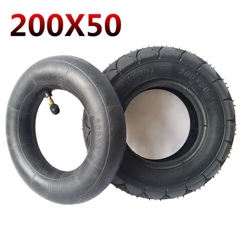 

200x50 8'' Rubber Tire & Inner Tube For Electic Scooters Thickened HQ Electric Vehicle Butyl Rubber Parts Tire Accessories