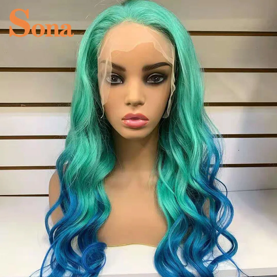 Парики блонд на сетке для женщин фронтальные волнистые 13X4 2 оттенка с эффектом