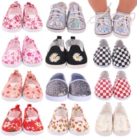 7cm doll shoes sequin canvas shoes baby doll shoes for 18 inch american43cm baby new born doll accessories generation girltoy