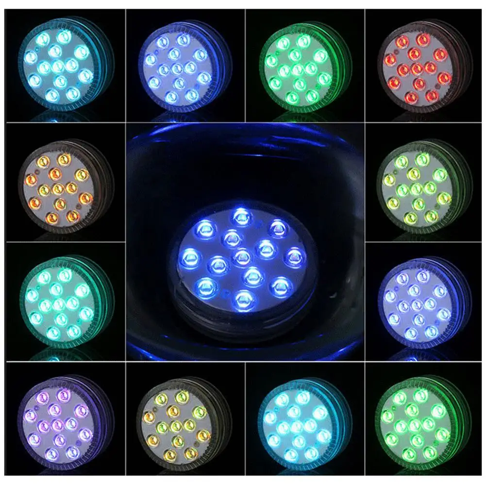 

Waterproof Led Remote Controlled Submersible Light Battery Operated RGB Underwater Lamp For Outdoor Garden Swimming Pool