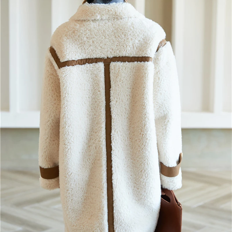 

Teddy Women Faux Fur Coat Bear Jacket female Plush Fur Fake Coat Notch Lapels Oversized Winter Coat Plushintage Vintage Jacket