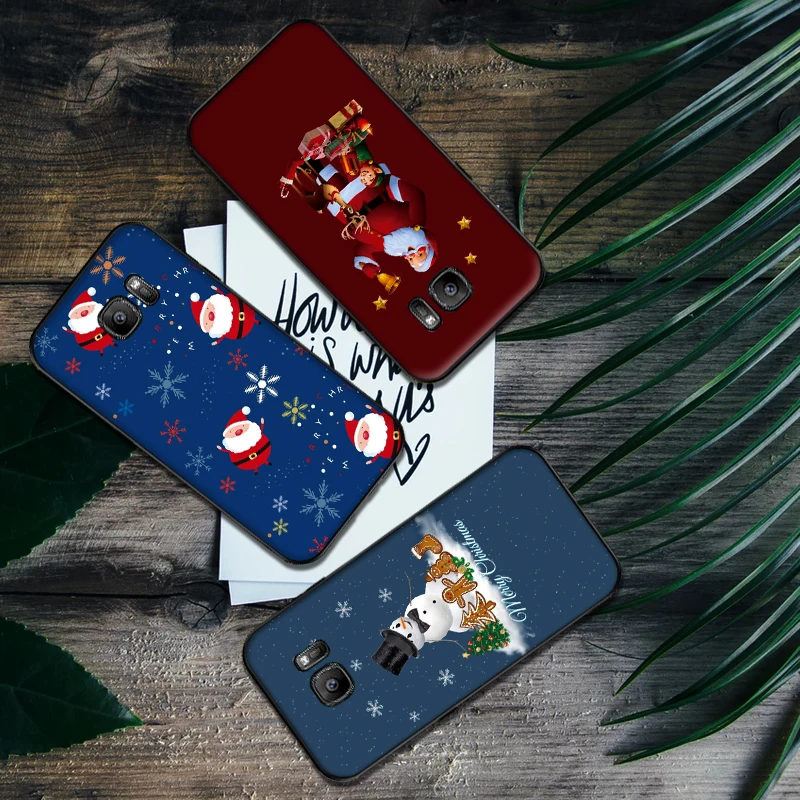 Рождественские огни Мягкий силиконовый чехол для телефона Samsung Galaxy S6 S8 край S7 S9