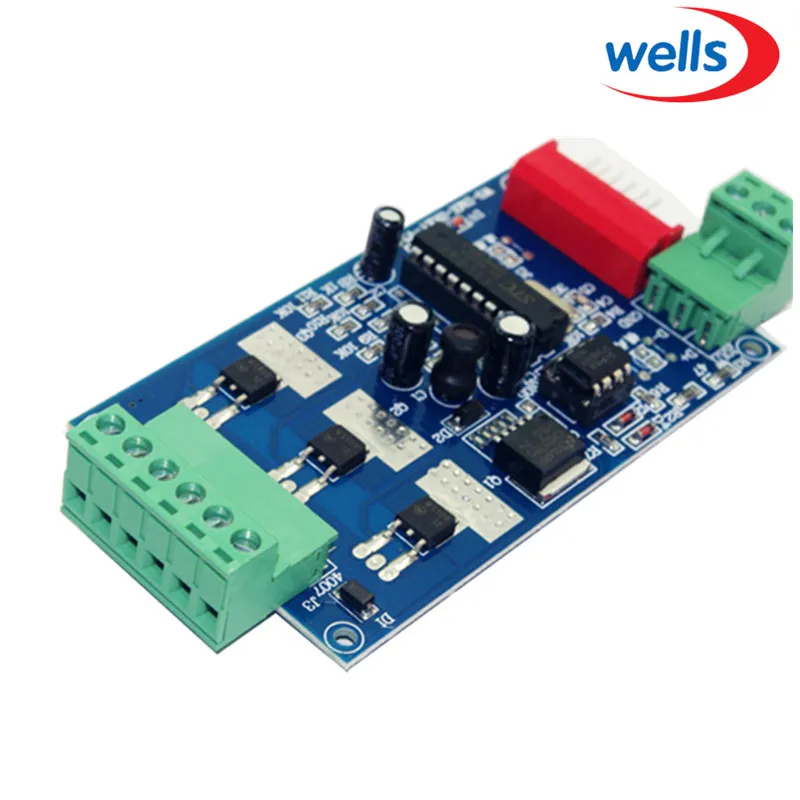 

Wholesale 3CH Easy dmx512 Controller,decoder,3 CH 1 group,2key 1A each CH max 15A,For LED strip light,module DC5V-24V