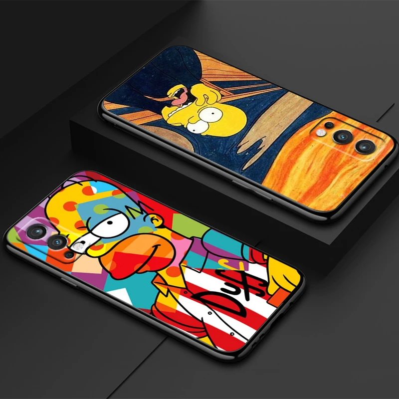 funny cartoon the simpsons for oneplus nord 2 ce n10 n100 5g 9r 9 7t 8 8t 7 pro 6t 5t silicone soft black phone case free global shipping