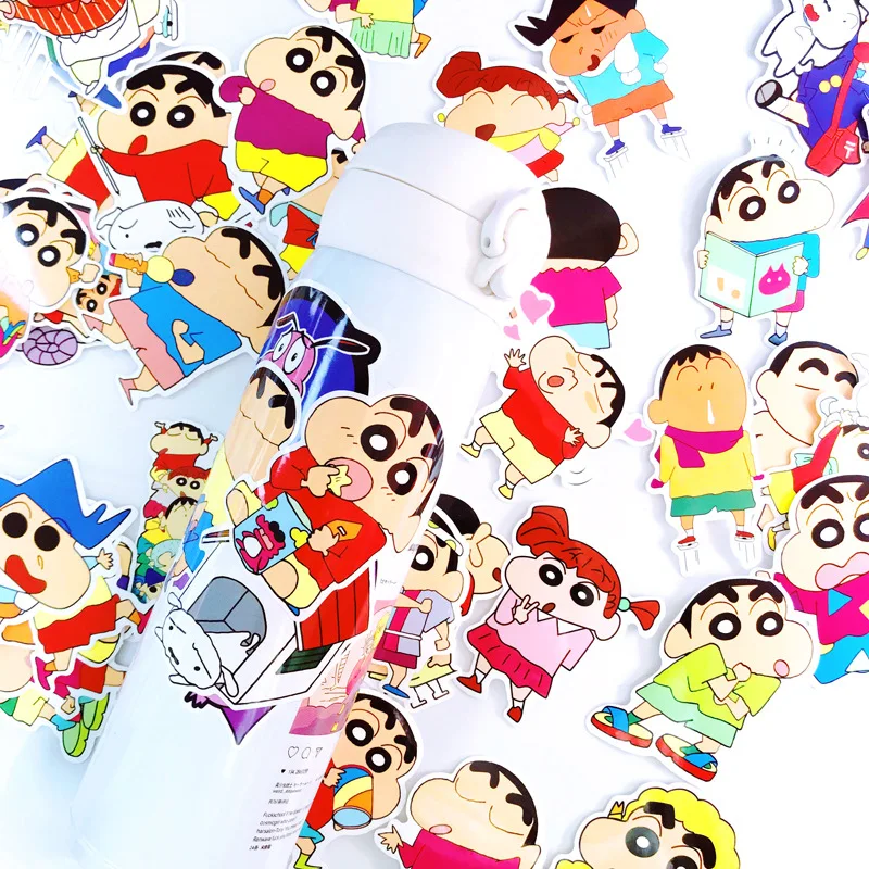 50 шт. Мультяшные наклейки Crayon Shinchan наклейка для багажа скейтборда телефона
