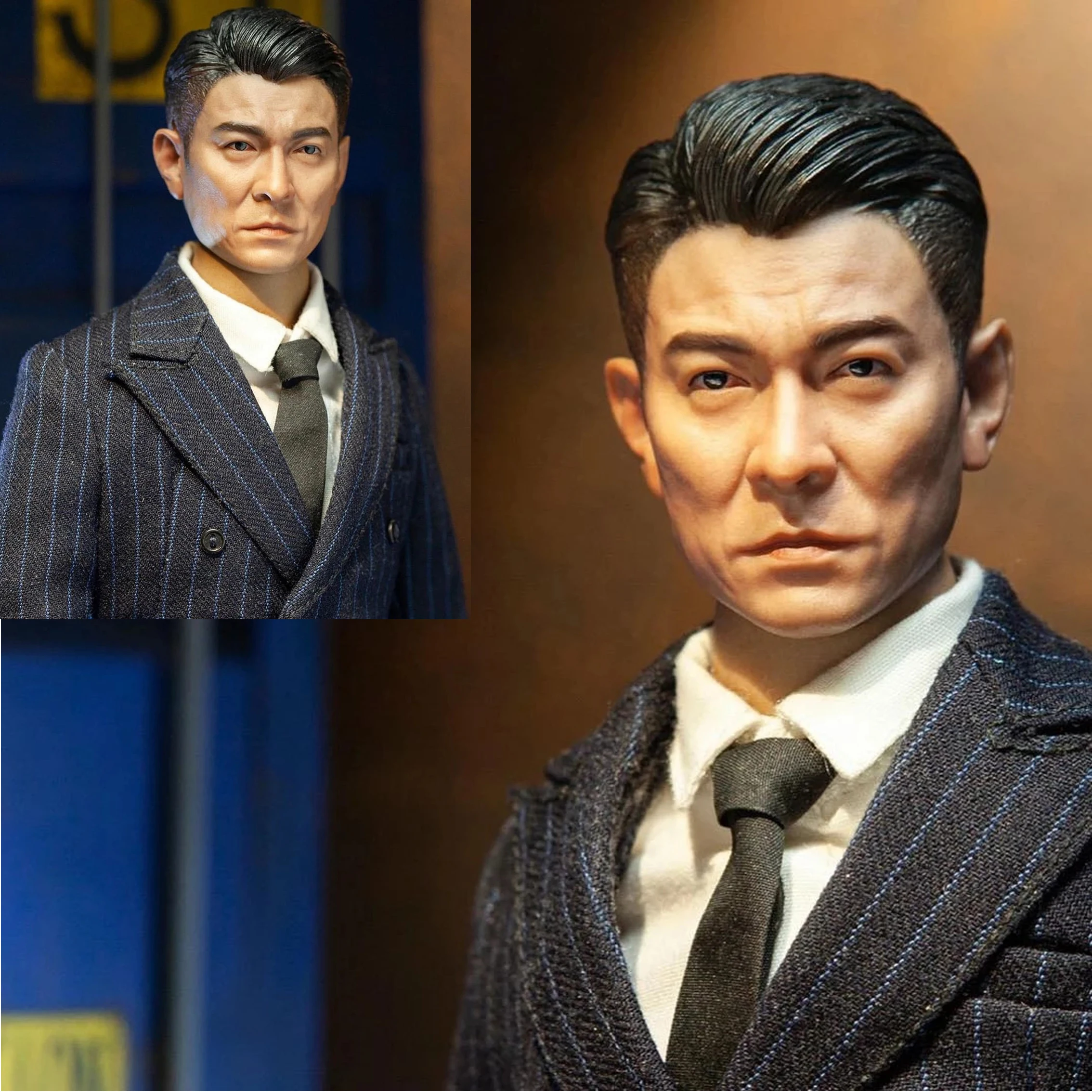 

1/6 Scale Asian Male Andy Lau Head Sculpt & Clothes Set Fit 12'' Action Figure Body For Collection