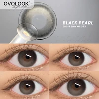 OVOLOOK-1 Pair 2pcs  Natural Pupil Lenses Black Pearl Series Contact Lenses Beauty Eye Color Lens Myopia  -  Prescription Lenses