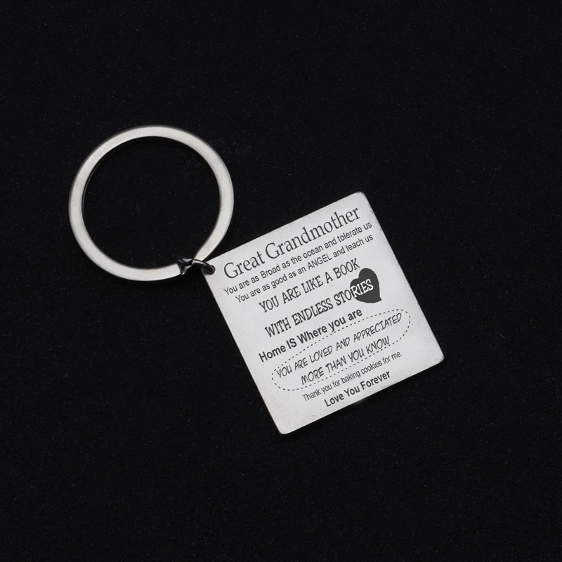 Брелок из нержавеющей стали для отличной бабушки подарок с гравировкой Вы будто