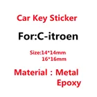 25 шт. 14 мм 16x16 мм оболочка для автомобильного ключа квадратная эмблема символ наклейка логотип для Peugeot 206 207 307 308 Citroen C2 C3 Запасная часть