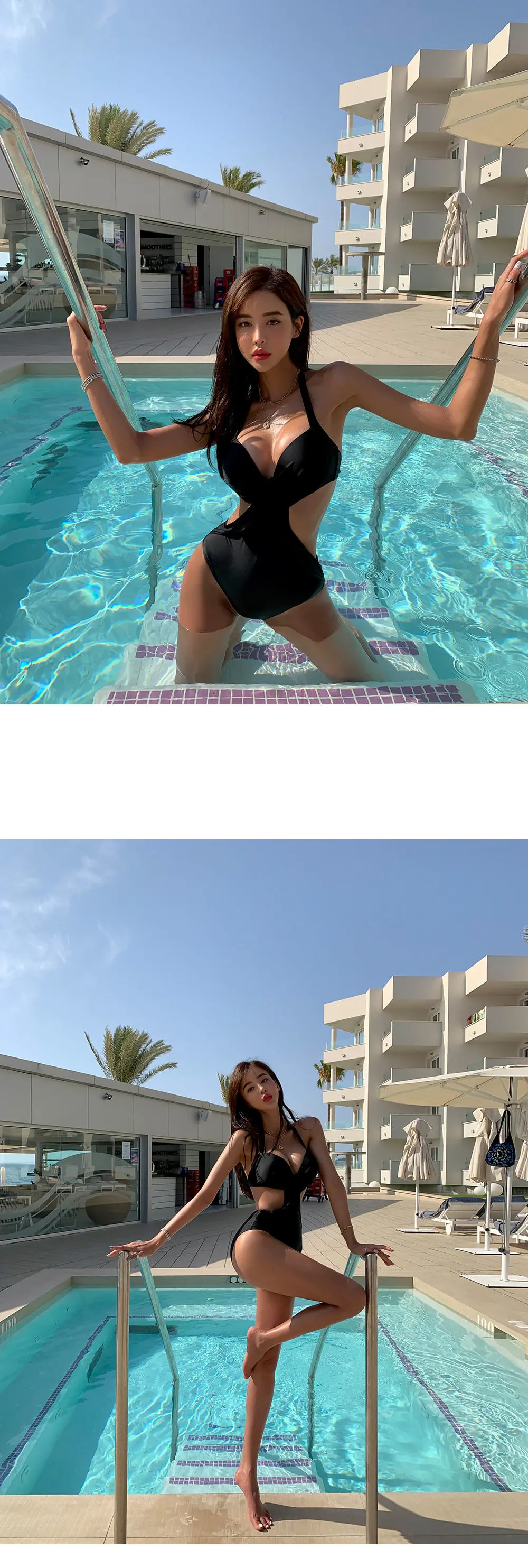 

2020 new swimsuit women sexy underwire Korean one-piece swimsuit women