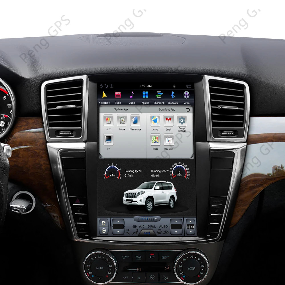 Android Tesla вертикальный экран для Mercedes-Benz ML 2012-2016/GL 2013 + аудио плеер 1080P GPS навигация 12 1