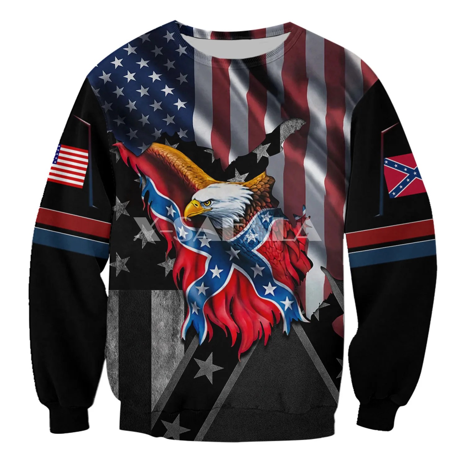 

Confederate States of American Flag Eagle 3D Print XS-7XL Hoodie Man Women Harajuku Outwear Zipper Pullover Sweatshirt Unisex-1