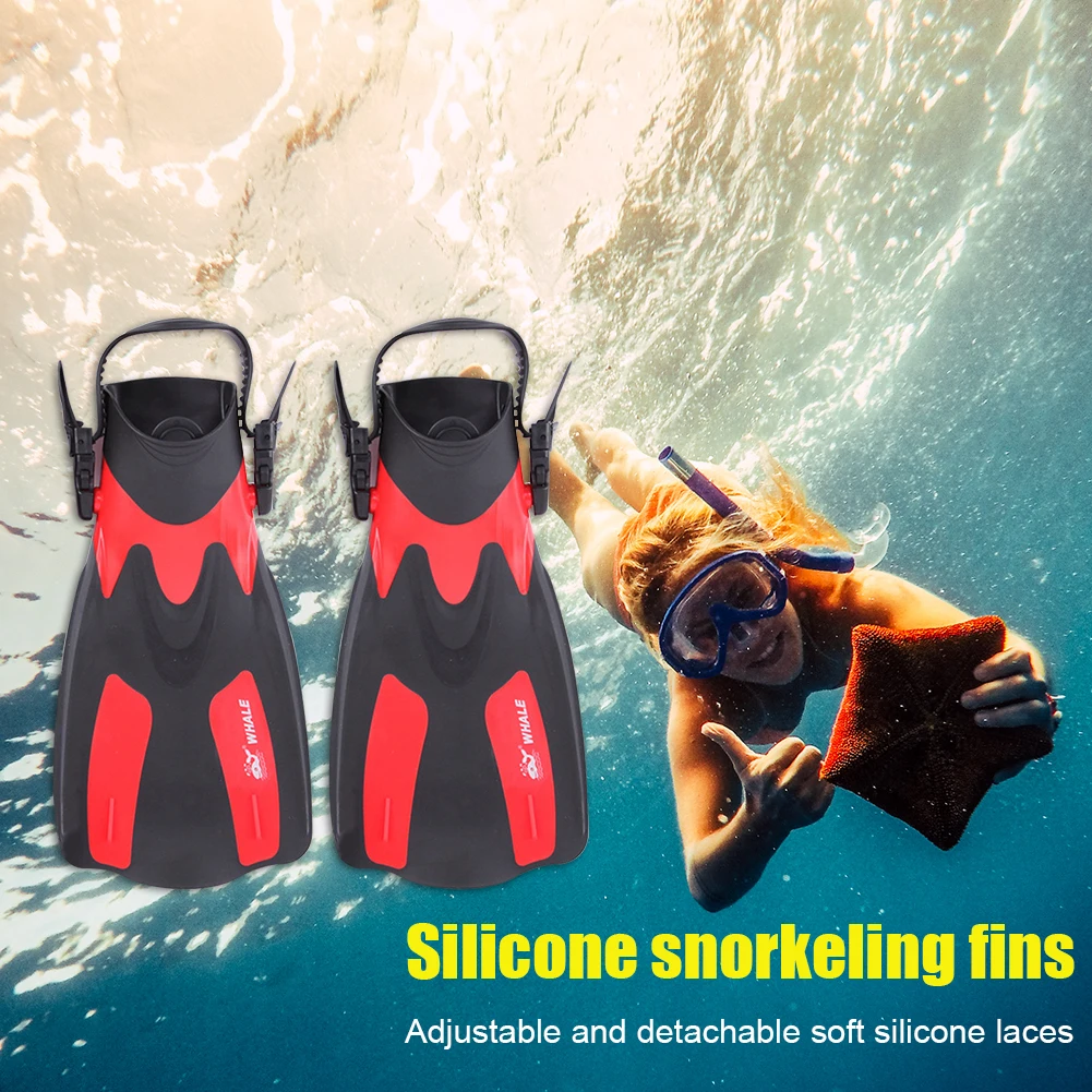 

Swimming Comfort Fins Flippers Equipment Adjustable Swimming Adult Snorkel Foot Flippers Diving Water Sport Equipment